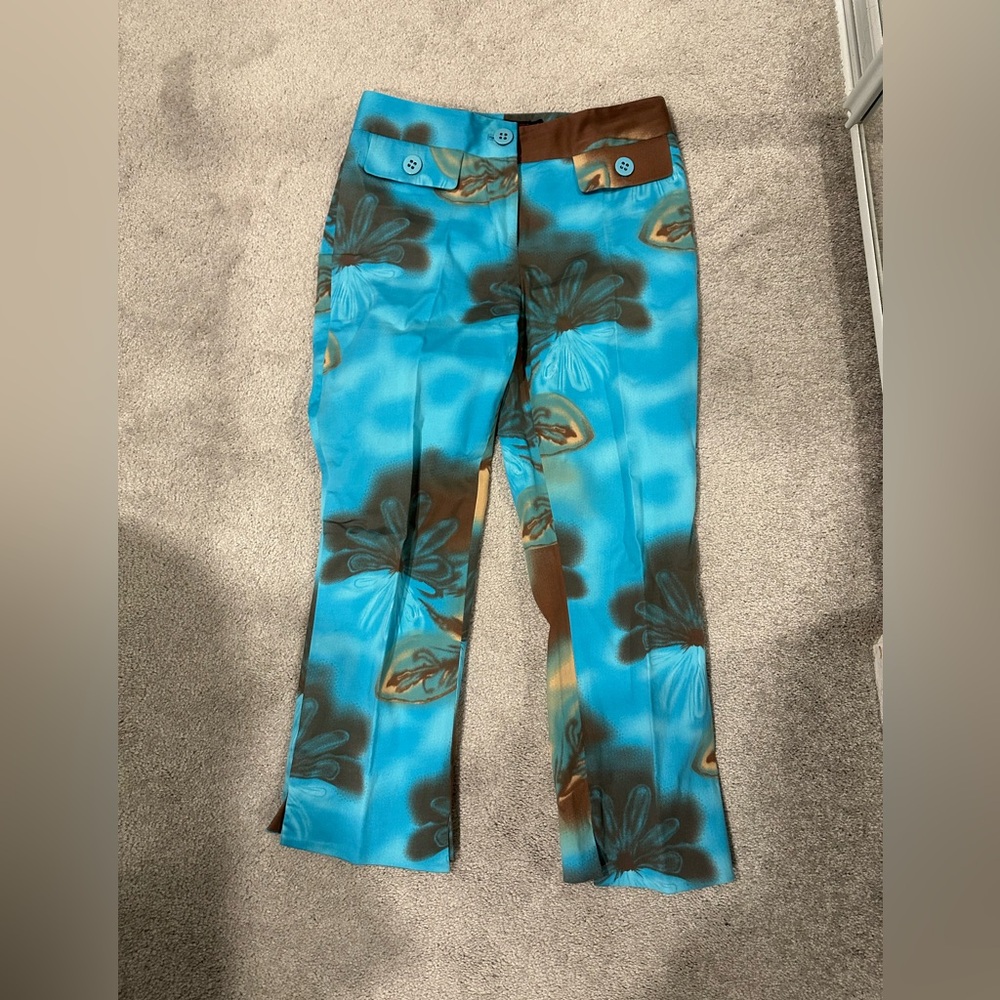BRAND NEW Trousers - Blue and Brown Pattern